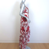 Camilla Crown of Thorns Tie-Front Dress White/Red Floral Print Size Extra Small