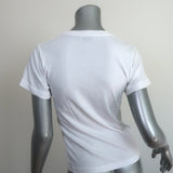 Balenciaga BB Mode T-Shirt White Cotton Size Small Short Sleeve Top