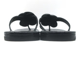 Chanel Camellia Jelly Thong Sandals Black Size 38