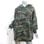 R13 Sequined Camouflage Hoodie Sweatshirt Army Green Cotton-Blend Size Small