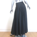 Brunello Cucinelli Monili Pinstripe Maxi Skirt Charcoal Stretch Wool Size US 4