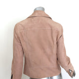 AllSaints Dalby Suede Biker Jacket Powder Pink Size US 6