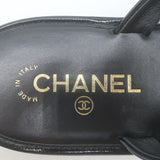 Chanel Camellia Jelly Thong Sandals Black Size 38