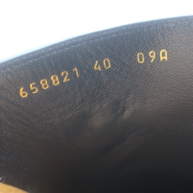 Gucci Bamboo-Bit Studded Clogs Black Leather Size 40