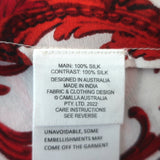 Camilla Crown of Thorns Tie-Front Dress White/Red Floral Print Size Extra Small