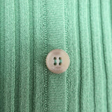 Jacquemus Tordu Cold Shoulder Cardigan Green Ribbed Knit Size 34