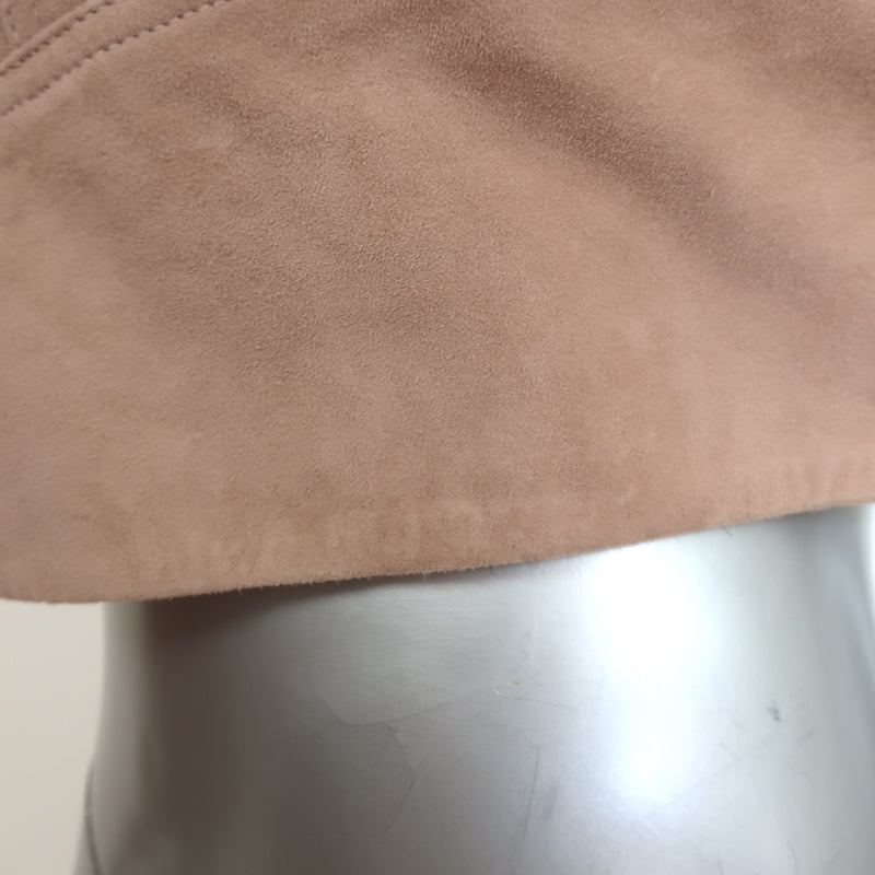 AllSaints Dalby Suede Biker Jacket Powder Pink Size US 6