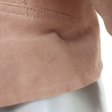 AllSaints Dalby Suede Biker Jacket Powder Pink Size US 6