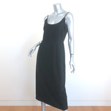 Jenni Kayne Rove Midi Dress Black Raw Silk Size Medium