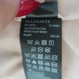 AllSaints Dalby Suede Biker Jacket Powder Pink Size US 6
