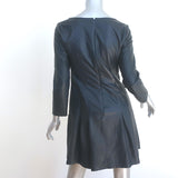 Theory Salindra Leather Mini Dress Black Size 2