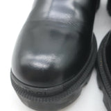 Gucci Trip Lug Sole Chelsea Boots Black Polished Leather Size 36.5