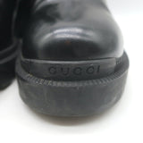 Gucci Trip Lug Sole Chelsea Boots Black Polished Leather Size 36.5