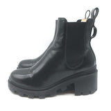Gucci Trip Lug Sole Chelsea Boots Black Polished Leather Size 36.5