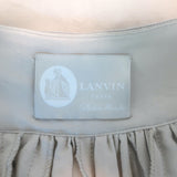 Lanvin Collection Blanche Ribbon-Tie Pleated Maxi Skirt Beige Silk-Blend Size 38