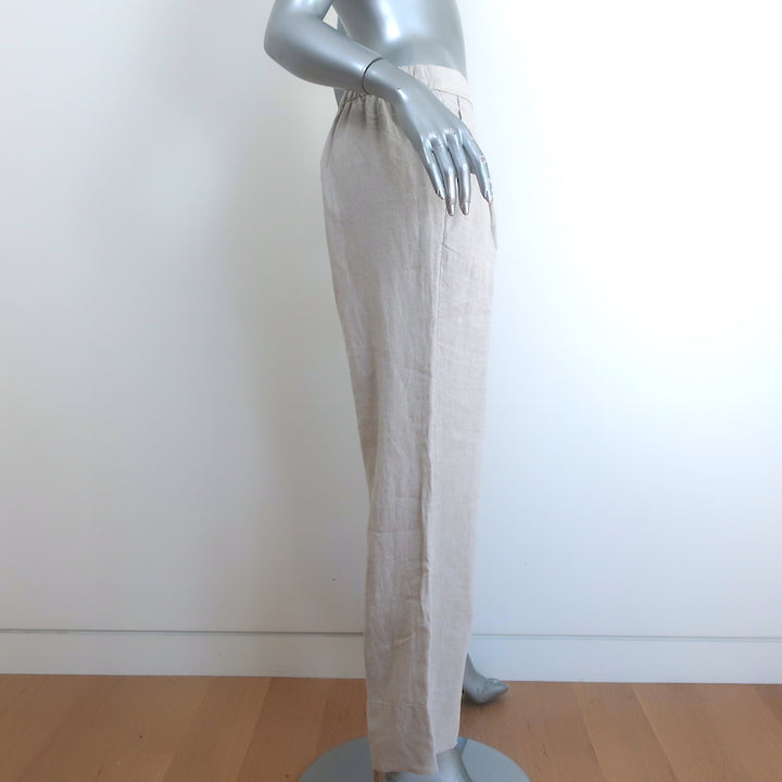 AYR Linen Pull-On Pants Beige Size Small