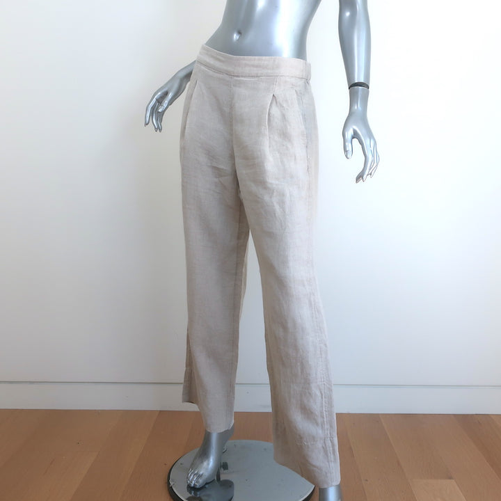 AYR Linen Pull-On Pants Beige Size Small