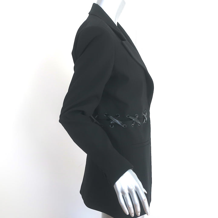 Good American Tied Up Waist Blazer Black Size 2