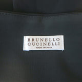 Brunello Cucinelli Monili-Trimmed Tulle Midi Skirt Charcoal Size 44