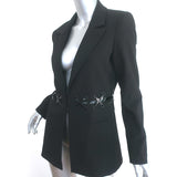 Good American Tied Up Waist Blazer Black Size 2