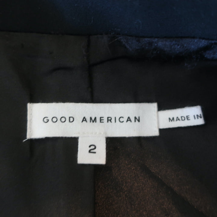 Good American Tied Up Waist Blazer Black Size 2