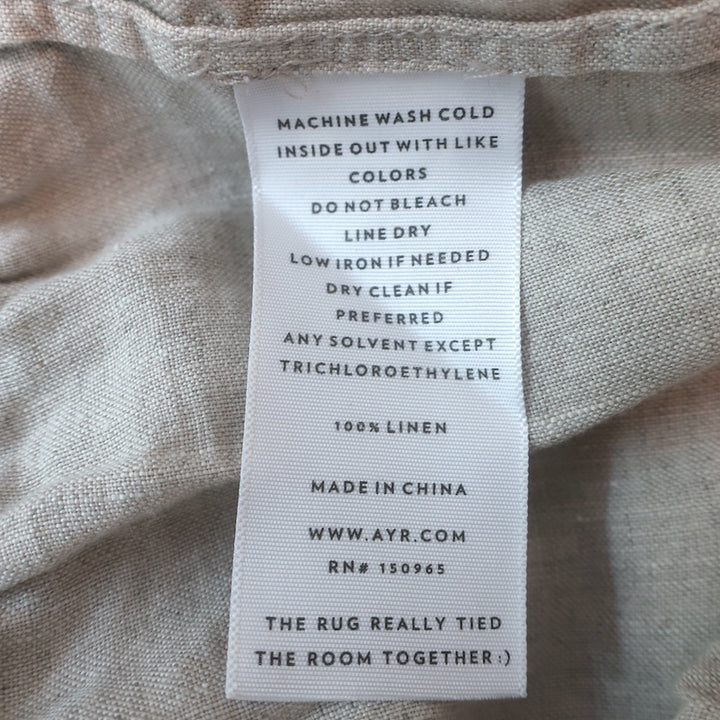 AYR Linen Pull-On Pants Beige Size Small