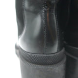 Gucci Trip Lug Sole Chelsea Boots Black Polished Leather Size 36.5