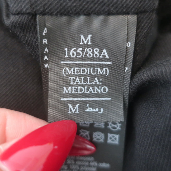 AllSaints Adria Shearling Bomber Jacket Black Size Medium NEW
