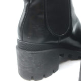Gucci Trip Lug Sole Chelsea Boots Black Polished Leather Size 36.5