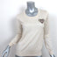 Christian Dior Beaded Heart Sweater Ivory Cashmere-Silk Size 40