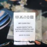 SALONI Ginny Long Sleeve Maxi Dress Navy Tiger Print Ruffled Silk Size US 2