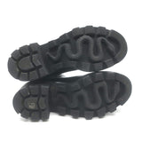 Gucci Trip Lug Sole Chelsea Boots Black Polished Leather Size 36.5