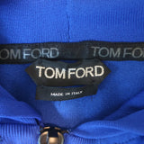 Tom Ford Technical Jersey Hooded Track Jacket Electric Blue Size Small