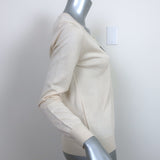 Christian Dior Beaded Heart Sweater Ivory Cashmere-Silk Size 40