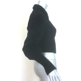 AllSaints Adria Shearling Bomber Jacket Black Size Medium NEW