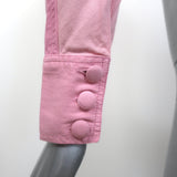 LoveShackFancy Eleora Cropped Puff Sleeve Jacket Pink Patchwork Cotton Size 00