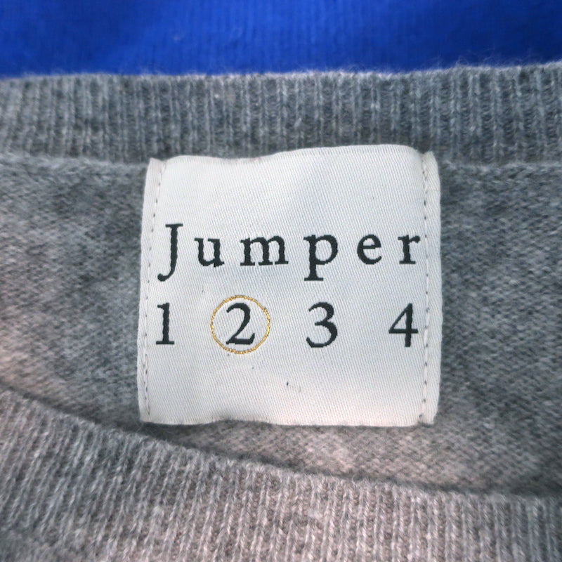 Jumper 1234 Cashmere Rainbow Stripe Sweater Gray &amp; Blue Size 2