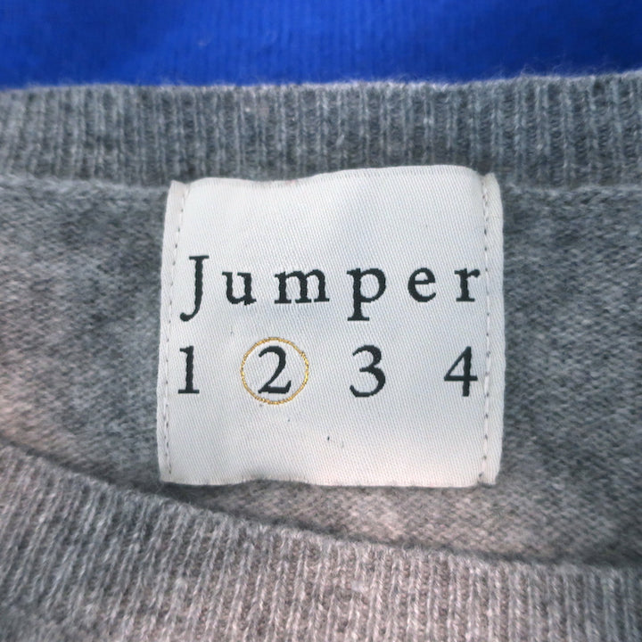 Jumper 1234 Cashmere Rainbow Stripe Sweater Gray &amp; Blue Size 2