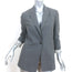 Brunello Cucinelli Lace Cuff Blazer Gray Stretch Wool Size 42 One-Button Jacket