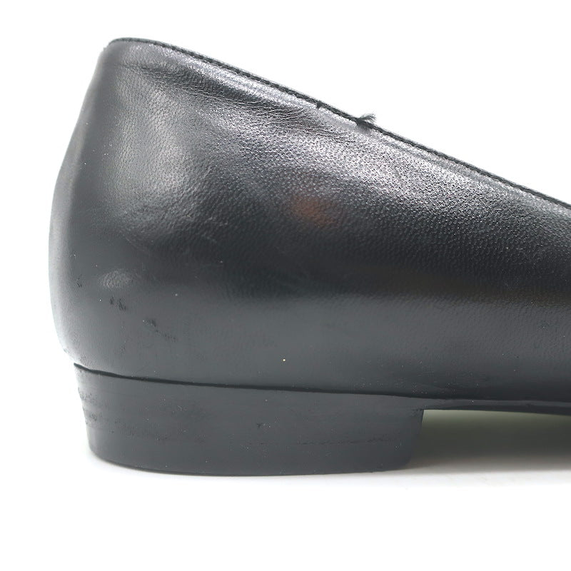 Saint Laurent Two-Tone Pointed Toe Ballet Flats Black &amp; Cream Leather Size 39.5