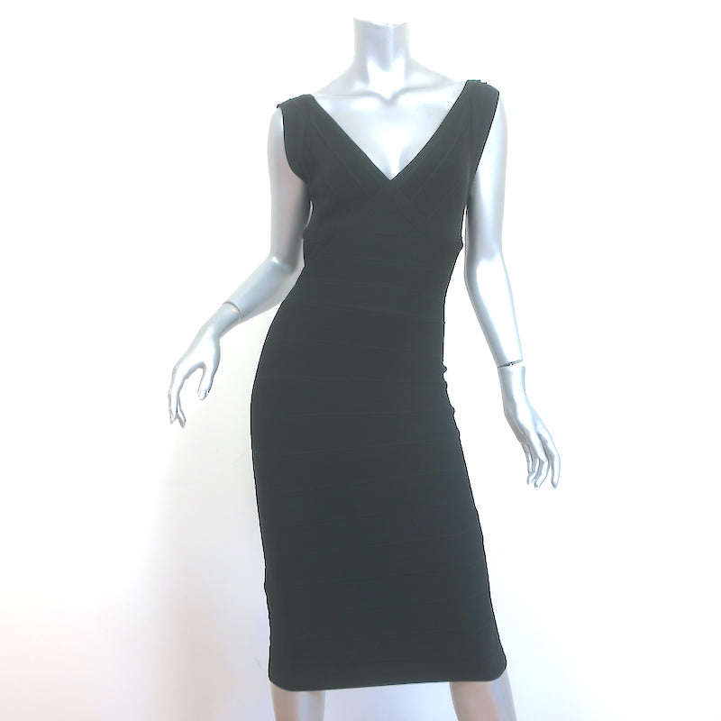 Herve Leger Karima Open Back Bandage Dress Black Size Medium Celebrity Owned Herve Leger Karima Open Back Bandage Dress Black Size Medium Celebrity Owned