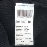 Peserico Lace-Sleeve Turtleneck Sweater Navy Ribbed Wool Size 38 NEW