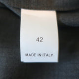 Brunello Cucinelli Lace Cuff Blazer Gray Stretch Wool Size 42 One-Button Jacket