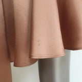 Zimmermann Blouson-Sleeve Mini Wrap Dress Biscuit Silk Satin Size 3