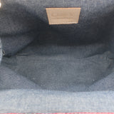 Clare V. Flore Chain Strap Crossbody Bag Multi Striped Snake-Embossed Leather