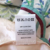 SALONI Lea Short Sleeve Maxi Dress Cream Floral Print Silk Satin Size US 2