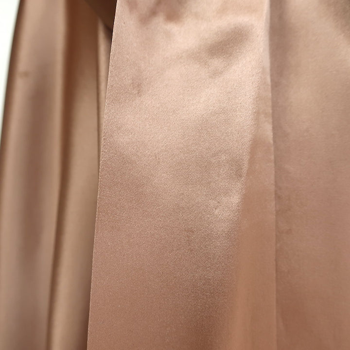 Zimmermann Blouson-Sleeve Mini Wrap Dress Biscuit Silk Satin Size 3