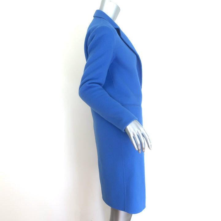 Sandro Dilan Single-Button Coat Blue Brushed Wool Size 34