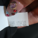 Brunello Cucinelli Monili Beaded Feather Brooch Blazer Gray Linen-Blend Size 44