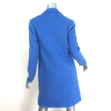 Sandro Dilan Single-Button Coat Blue Brushed Wool Size 34